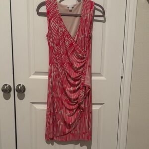 New York & Company Raspberry and Taupe Dress